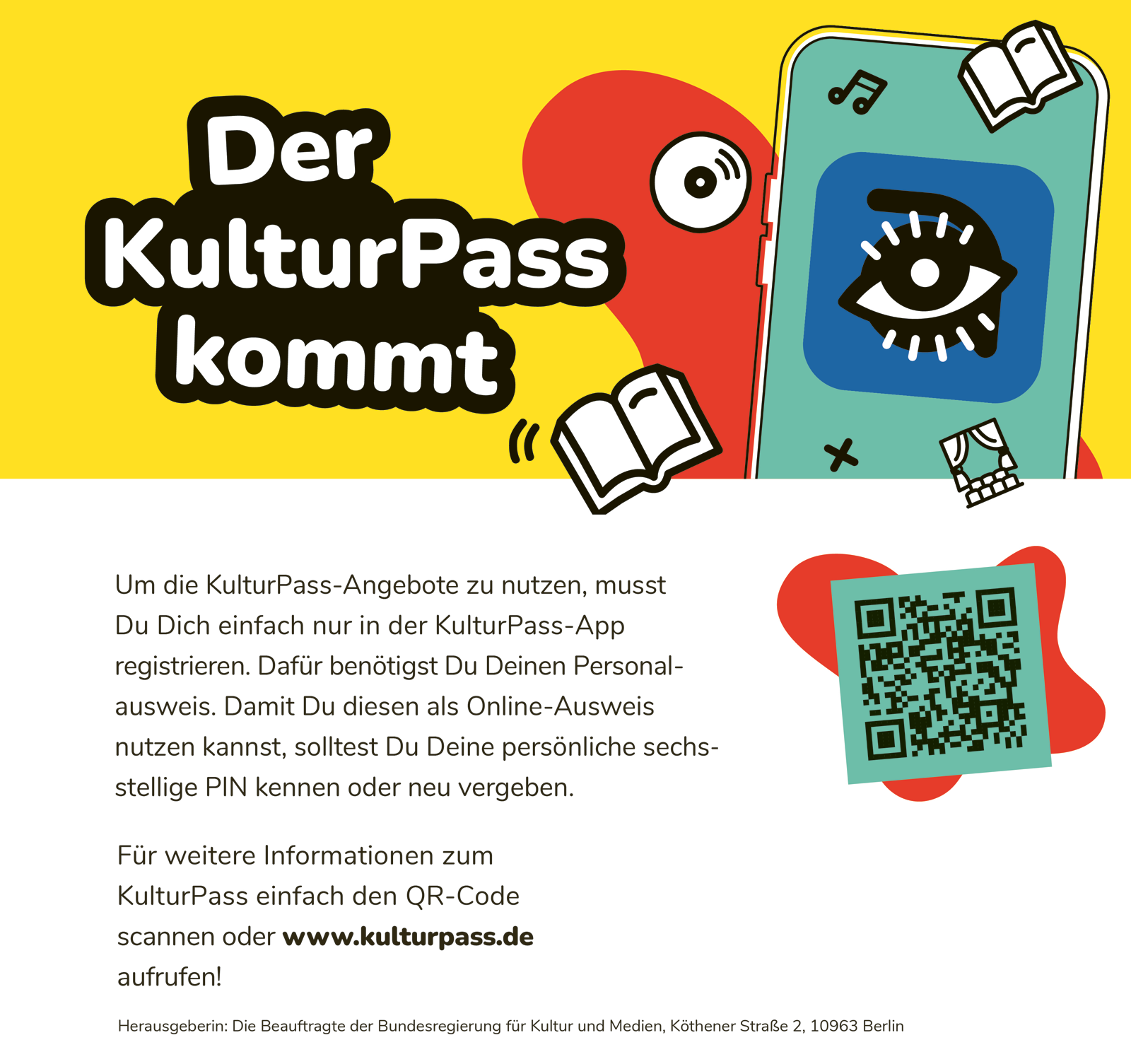 BKM KulturPass Infoflyer